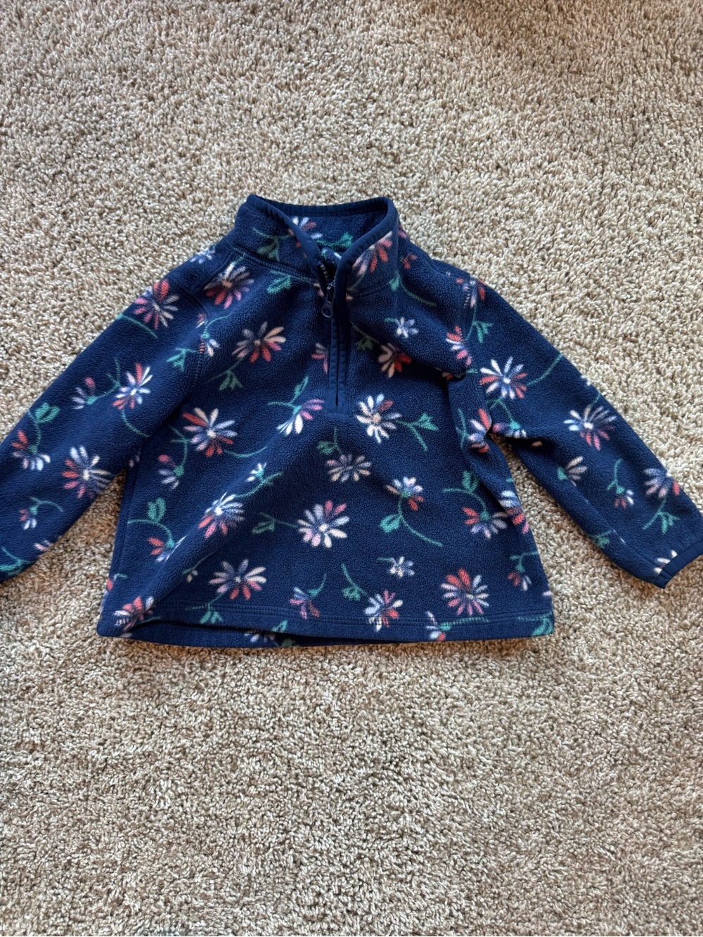 Baby Girl Clothes Lot 12M Fleece sweatshirt Fleece Vest Bodysuits Floral Outfit - Picture 11 of 15